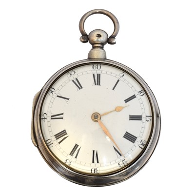 Lot 261 - A George III silver pair cased pocket watch by Murray, London