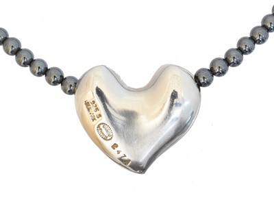 Lot 68 - A silver and haematite necklace by Georg Jensen