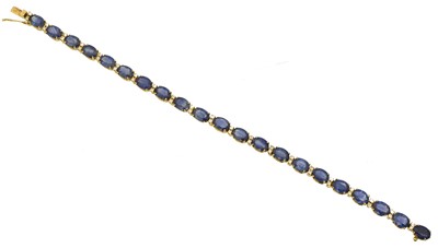 Lot 18 - A sapphire and diamond bracelet