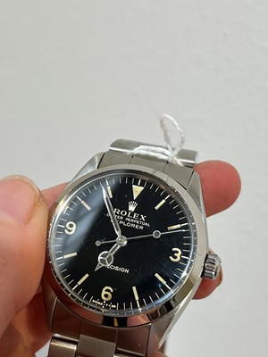 Lot 221 - A 1960s stainless steel Rolex Oyster Perpetual Explorer Precision wristwatch.
