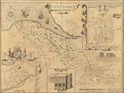 Lot 76 - John Speede, Map of Flintshire.