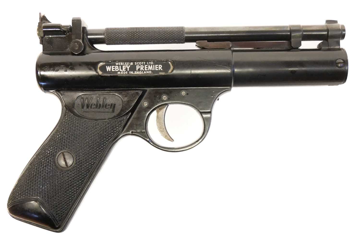 Lot 150 ley Premier .22 air pistol, cylinder