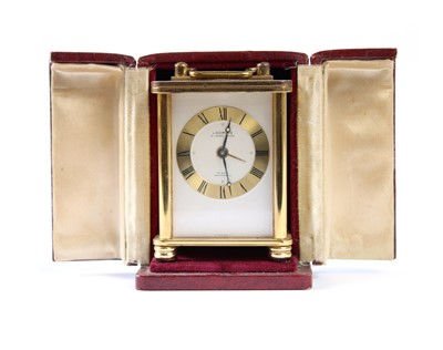 Lot 252 - Looping Miniature Travelling 8-Day Carriage Clock