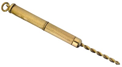 Lot 158 - A 9ct gold cigar piercer