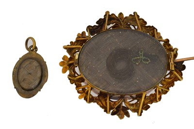 Lot 14 - A 19th century enamel memorial brooch