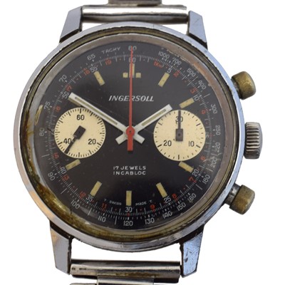 Lot 186 - A 1970s Ingersoll chronograph manual wind wristwatch