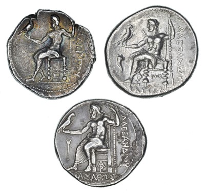 Lot 19 - Alexander III, Two AR Tetradrachm and Philip III Arrhidos AR Tetradrachm