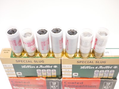 Lot 520 - Sixty seven 12 bore shotgun slugs cartridges,...