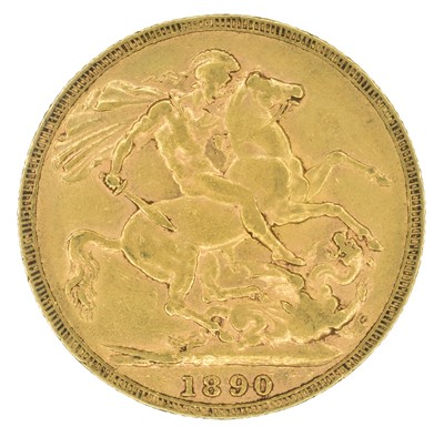 Lot 45 - Queen Victoria, Sovereign, 1890.