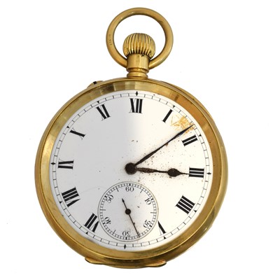 Lot 265 - An 18ct gold open face pocket watch