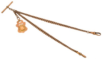 Lot 64 - A 9ct gold Albert chain
