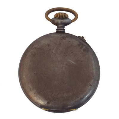 Lot A French WWI novelty open face pocket watch.