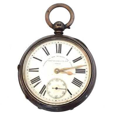 Lot 133 - A silver open face pocket watch by Thos. Russell & Son