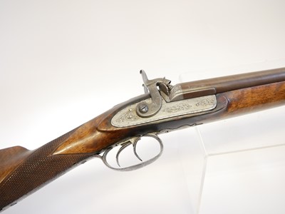 Lot 94 - Percussion 13 bore side by side double barrel...