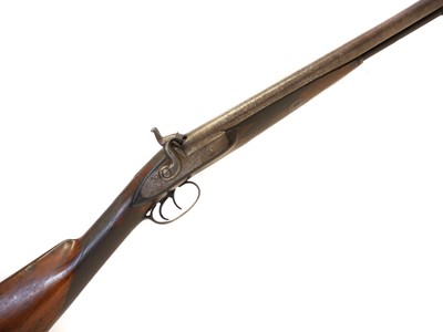 Lot 99 - Percussion 12 bore side by side double barrel...