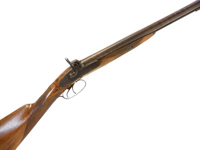 Lot 103 - Percussion 12 bore side by side double barrel...