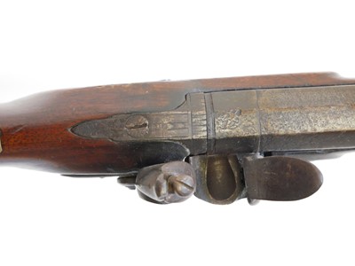 Lot 91 - Flintlock 15 bore single barrel shotgun,...
