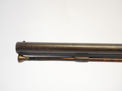 Lot 91 - Flintlock 15 bore single barrel shotgun,...
