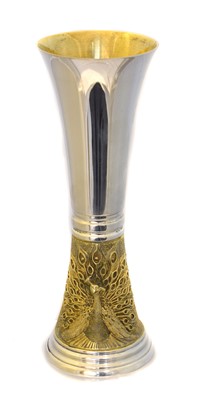 Lot 130 - An Elizabeth II commemorative silver and silver gilt 'The Westminster Cathedral Goblet'