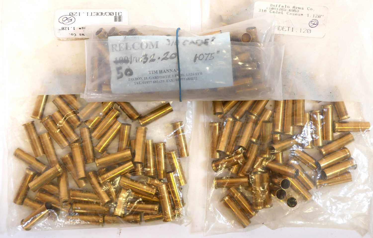 Lot 576 - .310 Cadet brass cases, x 150 reformed and...
