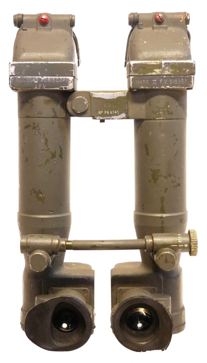 Lot 265 - British armoured vehical pair of Periscopic...