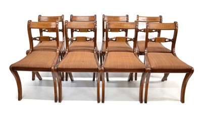 Lot 360 - Set of Eight Regency-style Mahogany Dining Chairs in the Manner of William Tillman