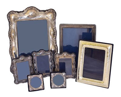 Lot 176 - A selection of silver fronted photo frames