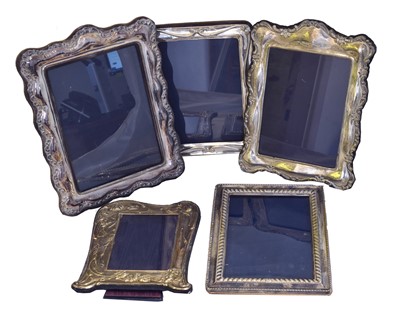 Lot 178 - A selection of silver and silver plate photo frames