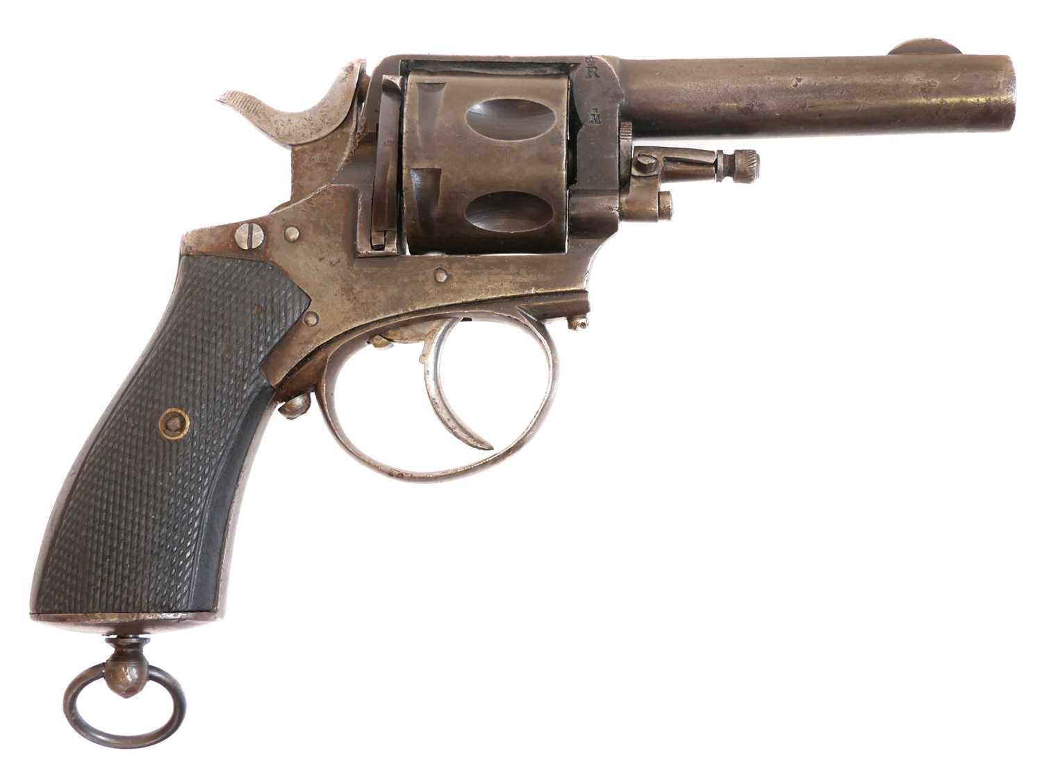 Lot 287 - Belgian 9mm revolver, serial number 676, 3.25...
