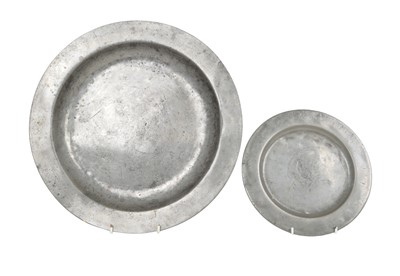 Lot 294 - Two 18th Century Pewter Plates