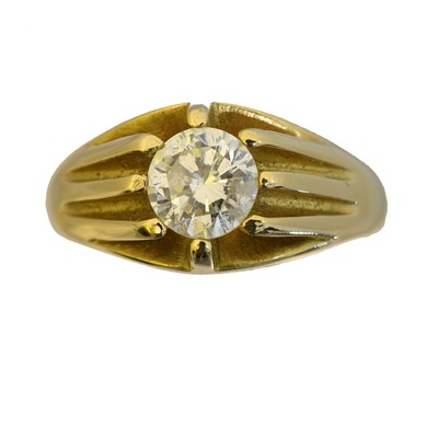 Lot An 18ct gold diamond single stone ring.