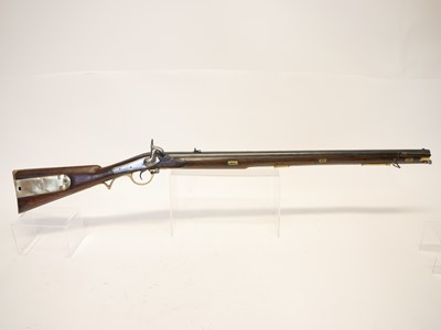 Lot 66 - Percussion Neapolese Brunswick rifle, 30 inch...