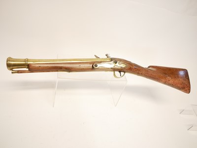 Lot 68 - Composed Flintlock blunderbuss, made from...