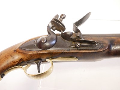 Lot 14 - Belgian flintlock blunderbuss pistol, 13 inch...