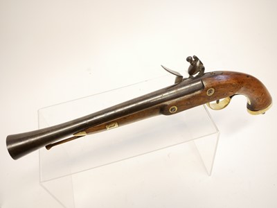 Lot 14 - Belgian flintlock blunderbuss pistol, 13 inch...
