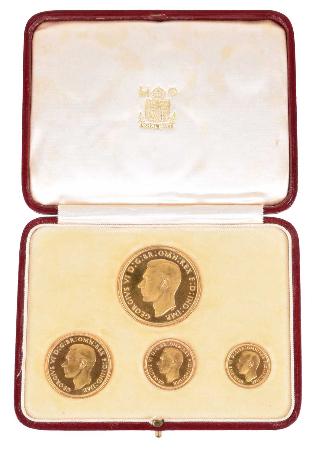37 - A George VI 1937 Gold Proof Four Coin Specimen Set, in original presentation case.