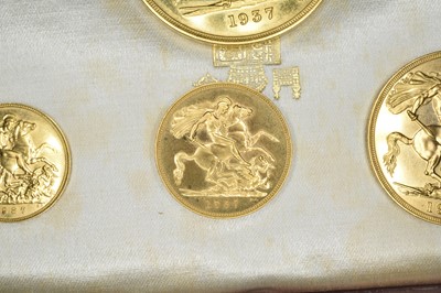 Lot 37 - A George VI 1937 Gold Proof Four Coin Specimen Set, in original presentation case.