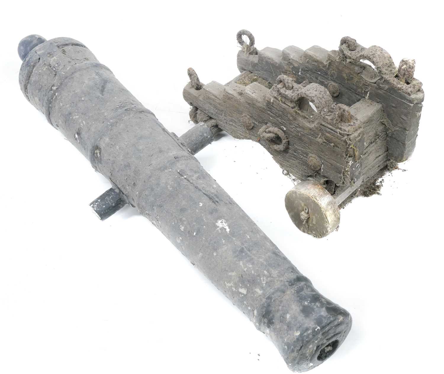 Lot 450 - Cast composition/plaster Cannon Garden Ornament