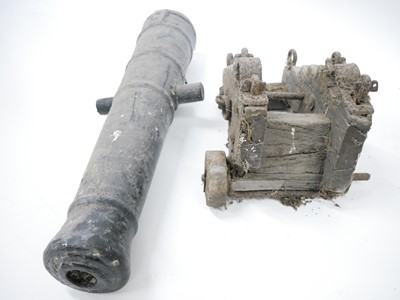 Lot 450 - Cast composition/plaster Cannon Garden Ornament