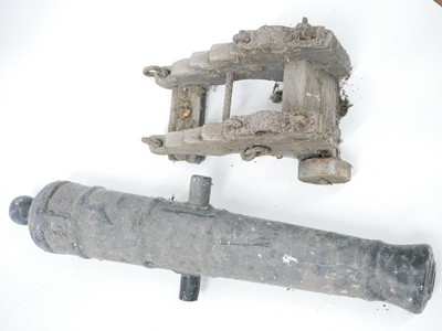 Lot 450 - Cast composition/plaster Cannon Garden Ornament