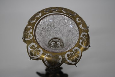 Lot 186 - Regency Clear Glass and Bronze Epergne