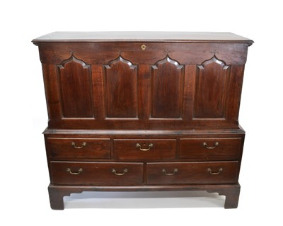 Lot 347 - 18th Century Welsh Oak Coffer on Stand