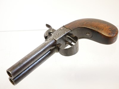 Lot 7 - Belgian 64 bore double barrel percussion...