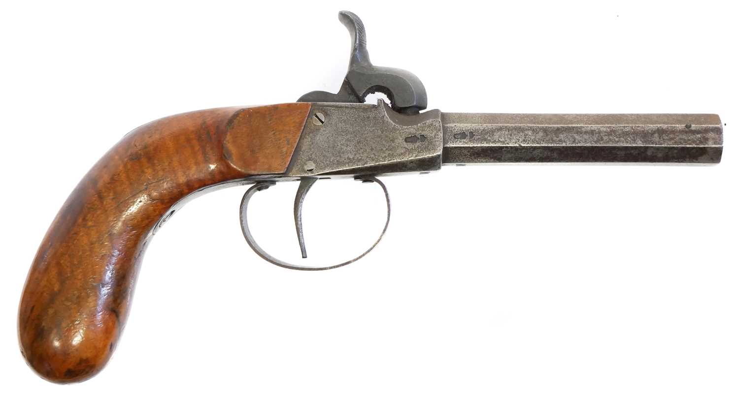 Lot 8 - German 80 bore percussion pistol, with 3inch...