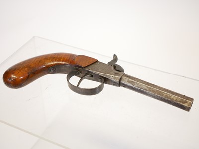 Lot 8 - German 80 bore percussion pistol, with 3inch...