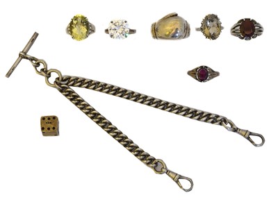 Lot 105 - A selection of silver and white metal items
