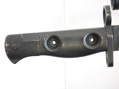 Lot 219 - L1A3 SLR bayonet and scabbard, finished black...