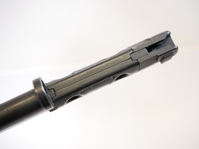 Lot 219 - L1A3 SLR bayonet and scabbard, finished black...