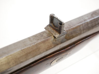 Lot 62 - Percussion 20 bore rifle, 32inch octagonal...