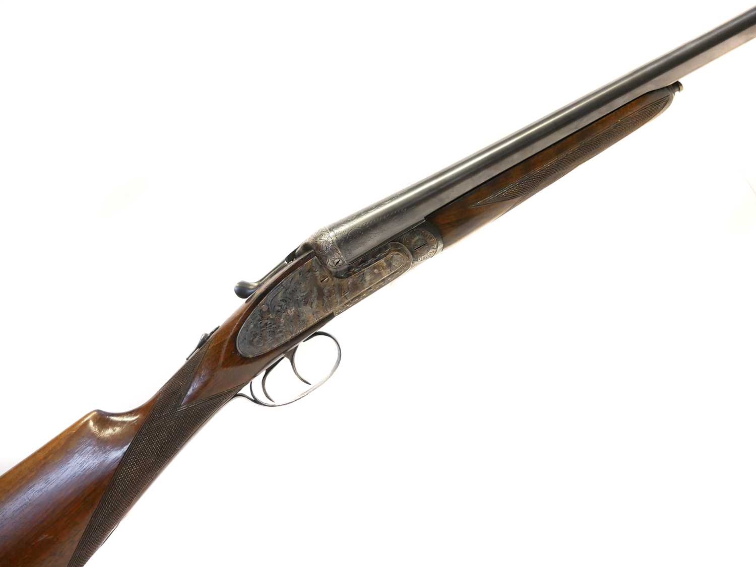 Lot 415 - L.I.G. Elgoibar 12 bore side by side shotgun,...
